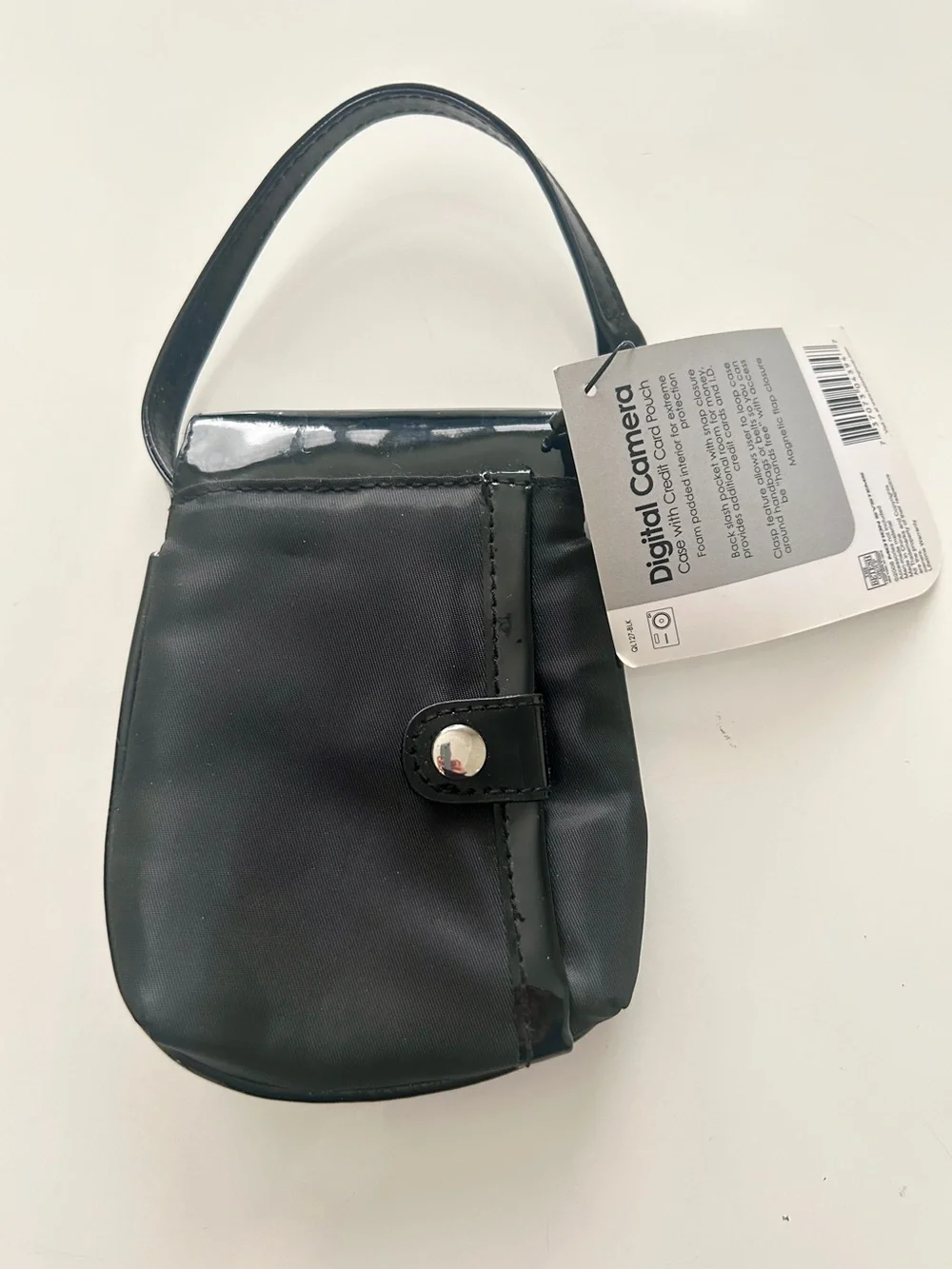 Digital Camera Pouch Wristlet Case With Credit Card Holder NEW Black Y2K